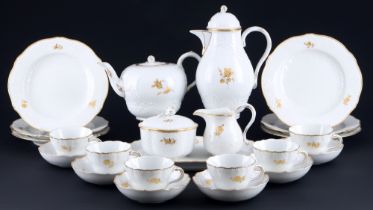 Meissen New Marseille Goldflower tea and coffee service for 6 persons,