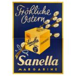 Advertising Poster Sanella Margarine Food Butter Frohliche Ostern Easter
