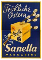 Advertising Poster Sanella Margarine Food Butter Frohliche Ostern Easter