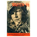 War Poster Waffen SS French Division WII Nazi Germany NSDAP