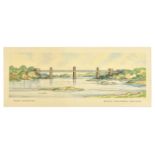 Travel Poster Railway Architecture Britannia Tubular Bridge North Wales