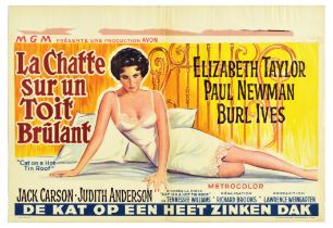 Film Poster Cat On A Hot Tin Roof Elizabeth Taylor Paul Newman