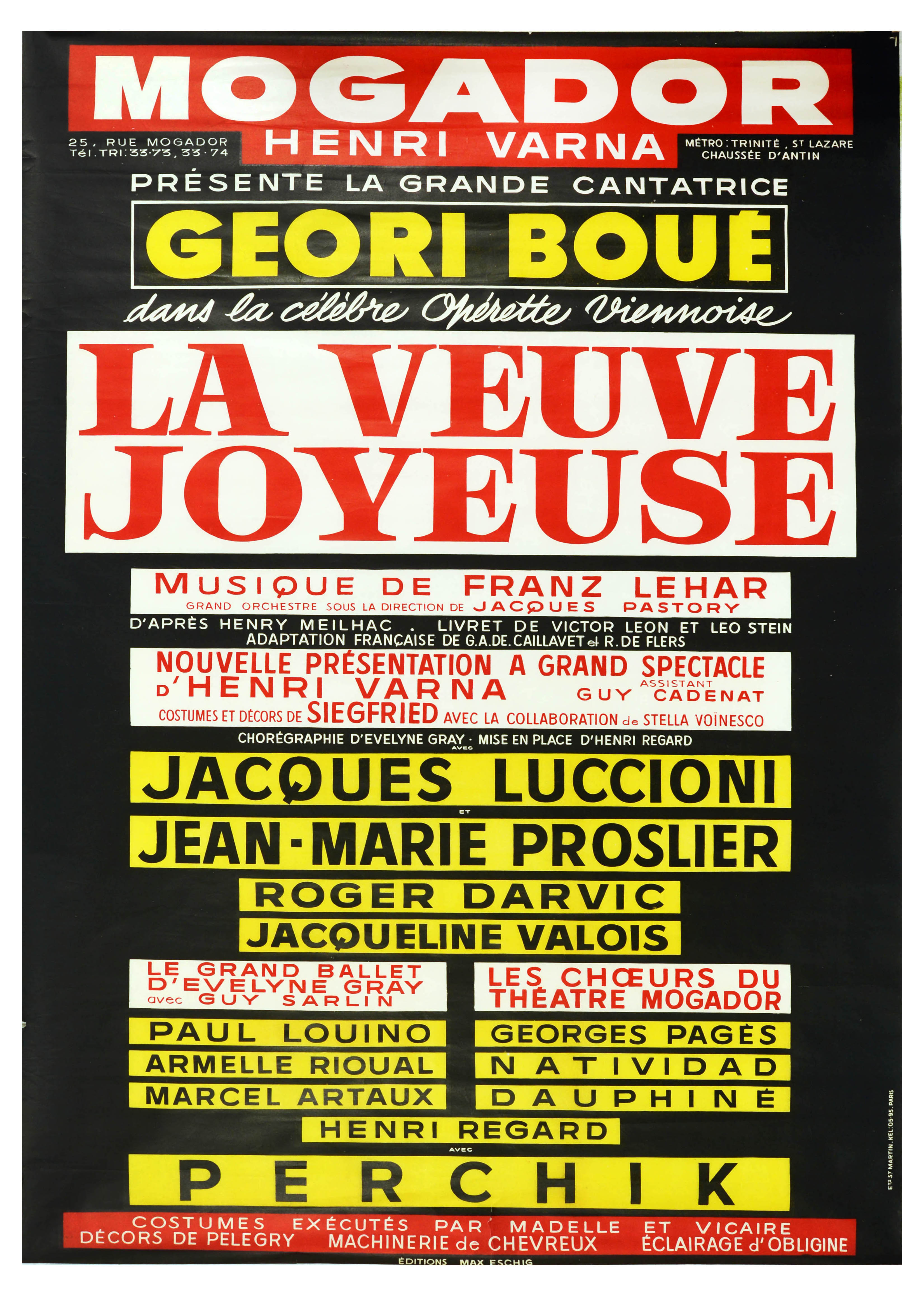 Advertising Poster Set Mogador Veuve Joyeuse Operette OKley Merry Widow - Image 2 of 2