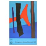 Sport Poster 1972 Munich Olympic Games Fritz Winter