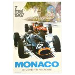 Sport Poster Monaco Grand Prix Formula One Race 1967