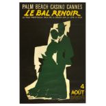 Advertising Poster Le Bal Renoir Palm Beach Casino Cannes Paul Colin