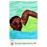 Sport Poster Munich Olympics 1972 Swimming