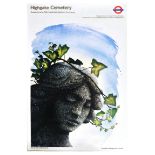 London Underground Poster Highgate Cemetery Terence Warren