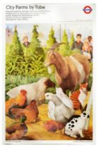 London Underground Poster City Farms Tube Lizzie Riches