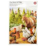 London Underground Poster City Farms Tube Lizzie Riches