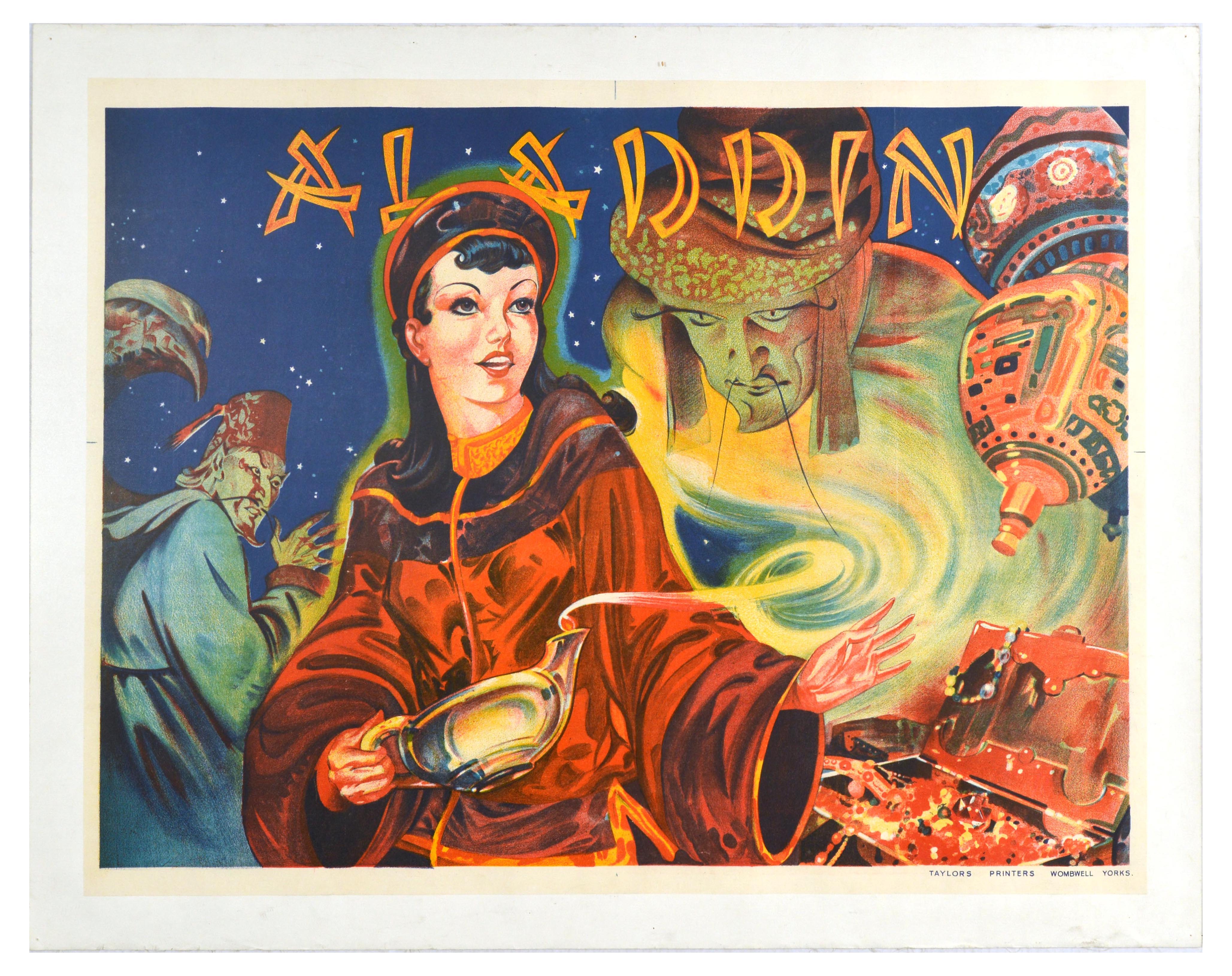 Advertising Poster Aladdin Genie Arabic Fairytale
