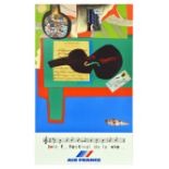 Travel Poster Air France Festival Of Life Bezombes