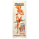 Advertising Poster Veedol Ice Skater Pinup Oil Lubricant Performance