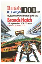 Sport Poster Car Race Brands Hatch Car Race BA 1974