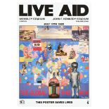 Advertising Poster Live Aid Music Concert Wembley Philadelphia