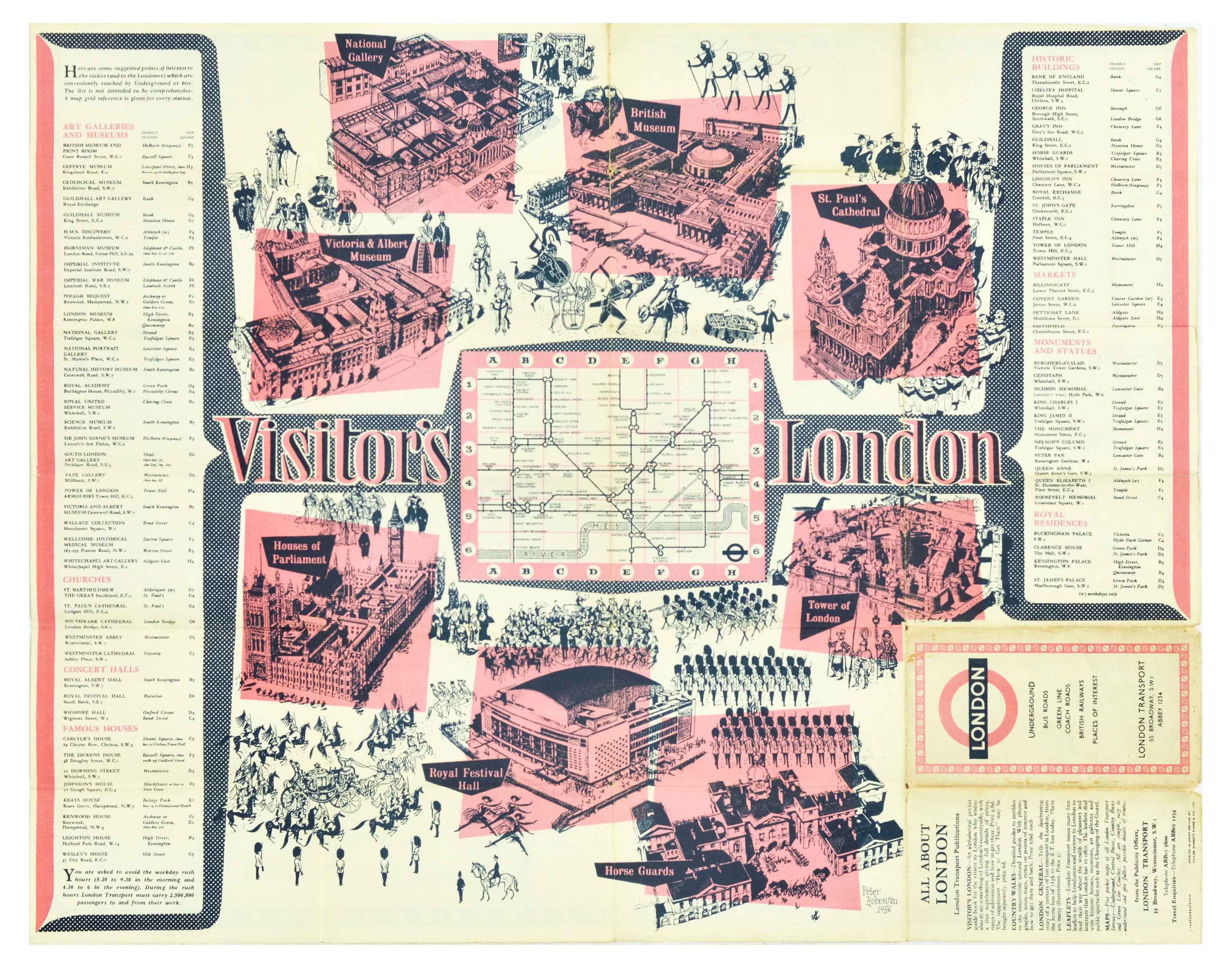 London Underground Poster London Transport Visitors London Map - Image 2 of 2