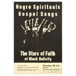 Advertising Poster Negro Spirituals Gospel Songs Stars Of Faith Black Nativity