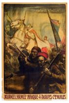 War Poster African Army Colonial Troops Day WWI Journee De lArmee dAfrique