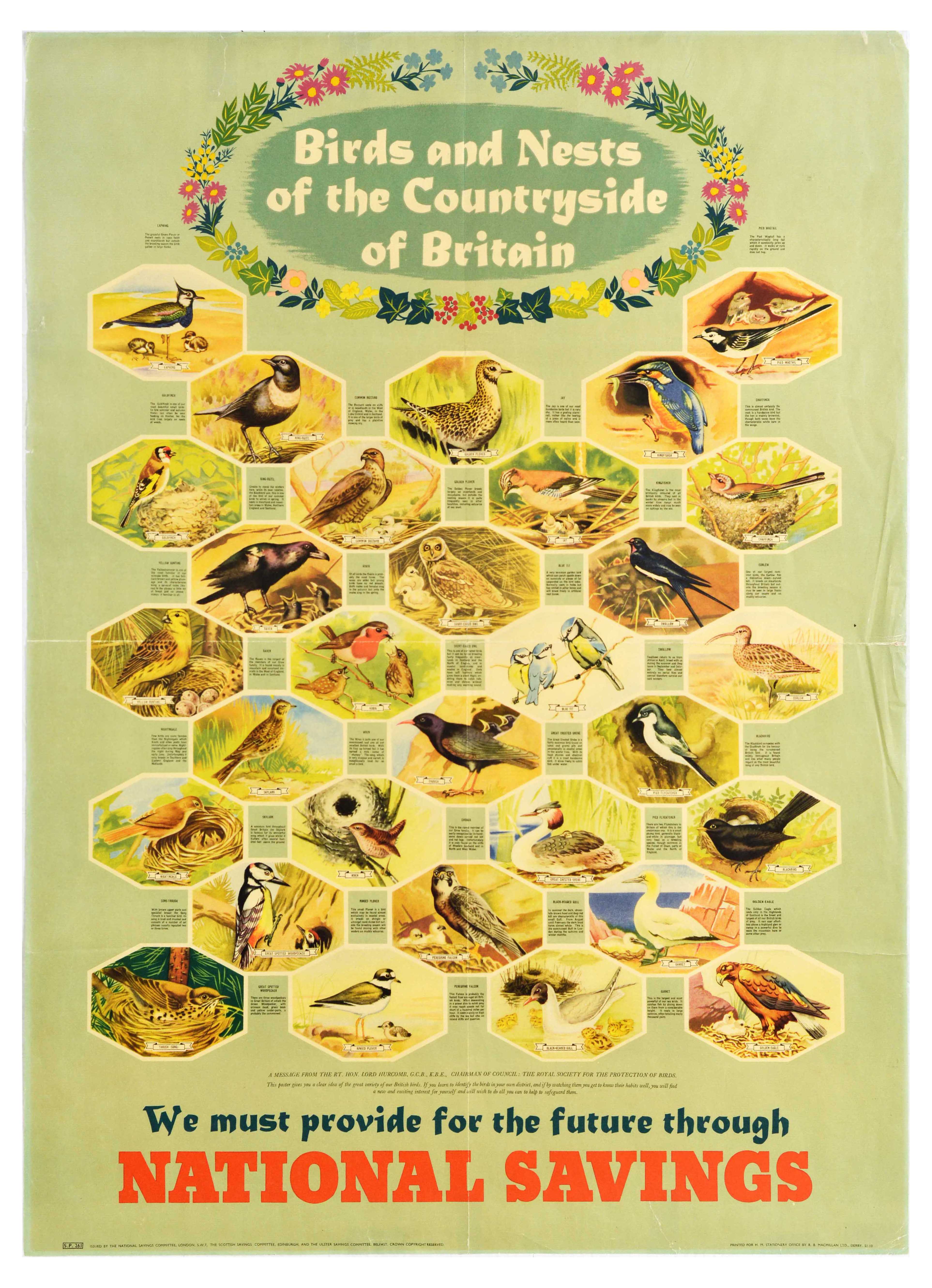 Propaganda Poster National Savings Birds and Nests