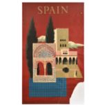 Travel Poster Spain Alhambra Granada Andalusia Villemot