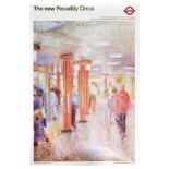 London Underground Poster New Picadilly Circus Jacqueline Rizvi