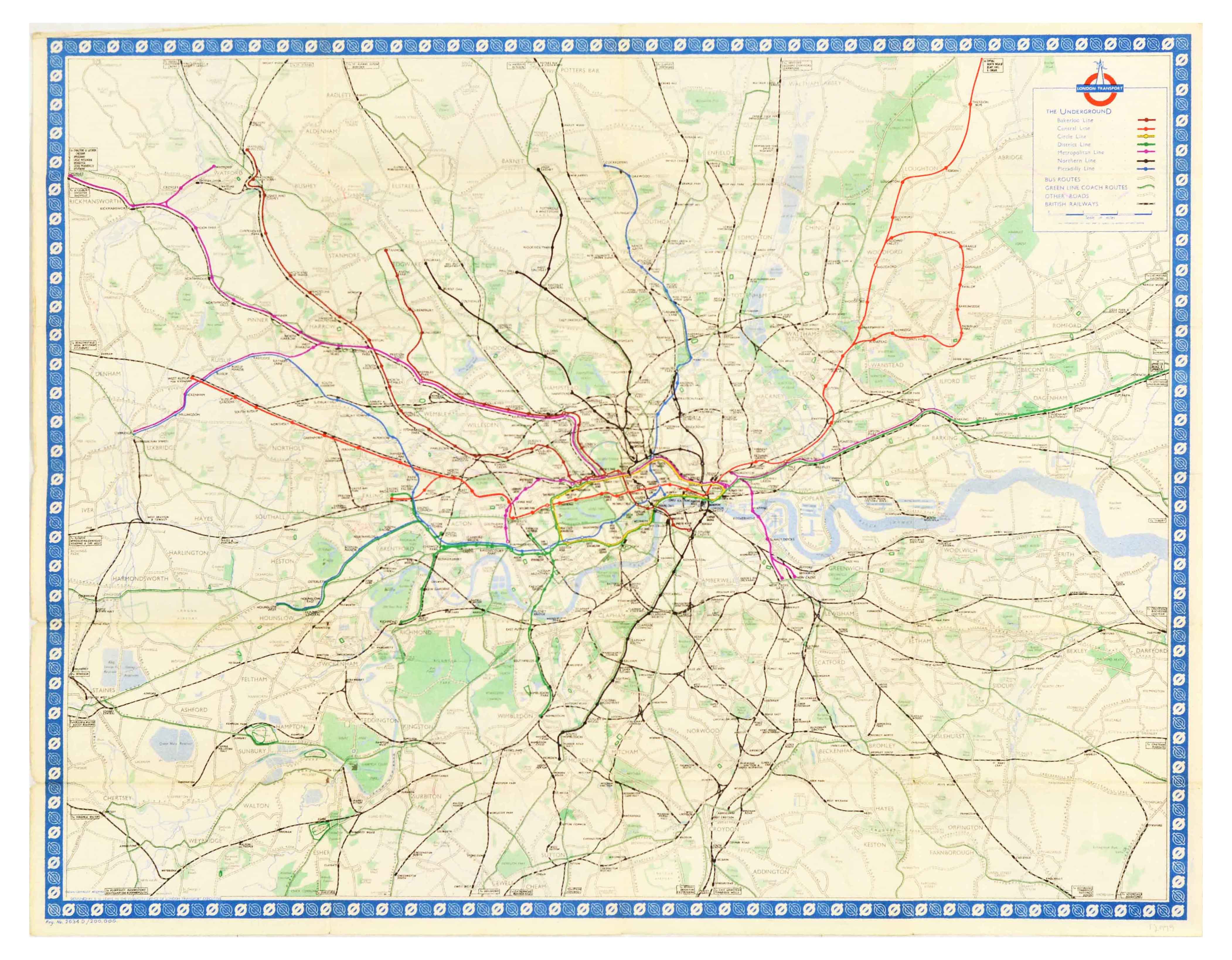 London Underground Poster London Transport Visitors London Map