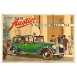 Advertising Poster Austin Motor Company Eighteen Art Deco