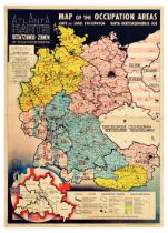 Propaganda Poster Germany Occupation Areas Atlanta Map WWII