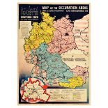 Propaganda Poster Germany Occupation Areas Atlanta Map WWII