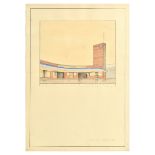 London Underground Poster South Ruislip Station Art Deco Architecture GWR Brian Lewis