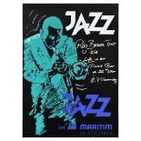 Advertising Poster Jazz Ray Brown Trio Hand Signed by Musician