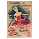 Advertising Poster Madame De Pompadour Operetta