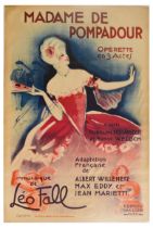 Advertising Poster Madame De Pompadour Operetta