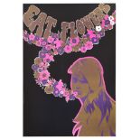 Advertising Poster Eat Flowers Hippie Psychedelic Flower Power