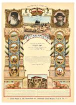 Advertising Poster Chief Rabbi Sonenfeld Yeshiva Ohel Moshe New York Orthodox Judaism Day School
