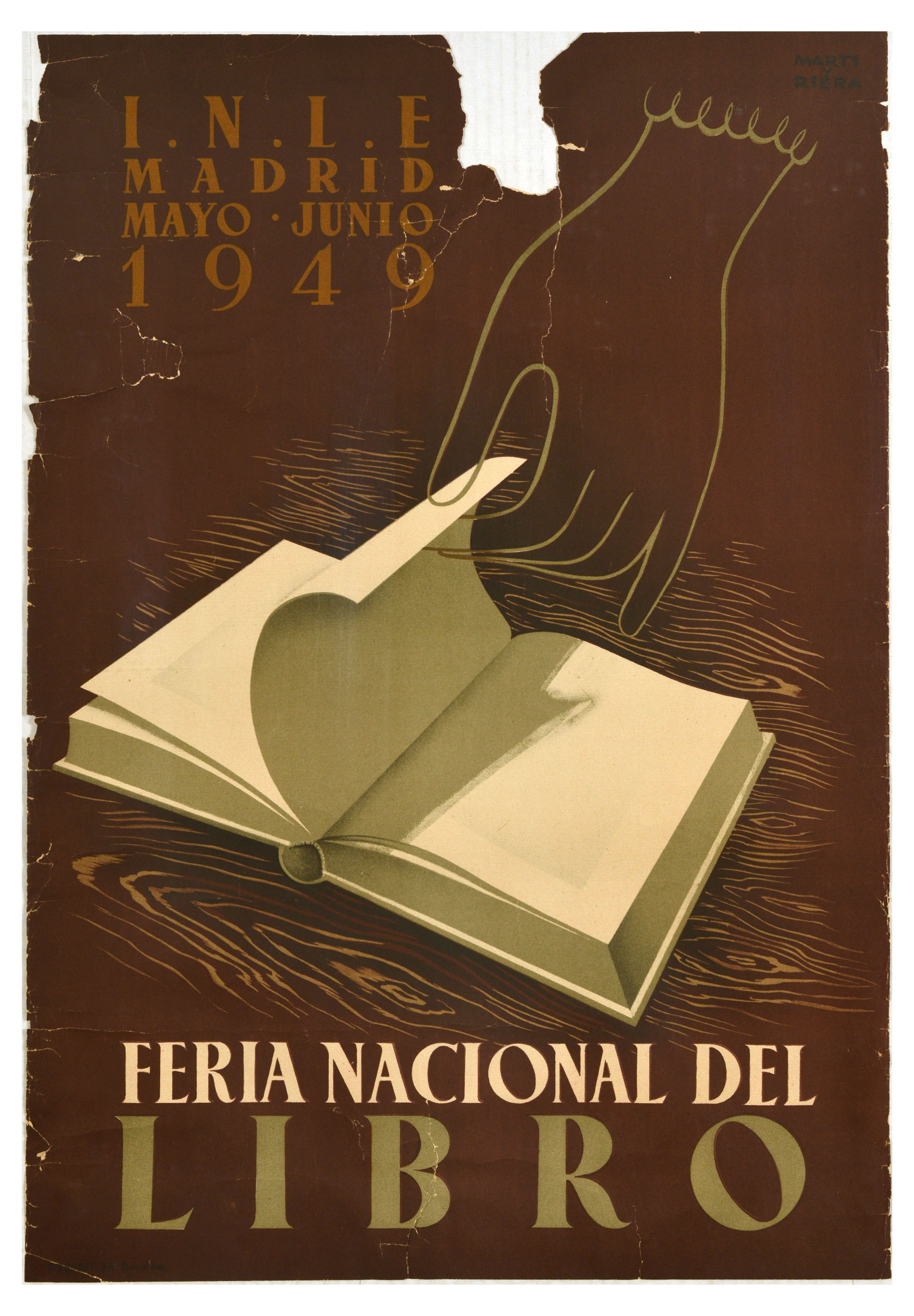 Advertising Poster Book Fair Madrid Feria Nacional del Libro