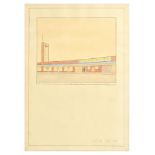 London Underground Poster Ruislip Gardens Station Architecture GWR Brian Lewis