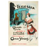 Advertising Poster Teresina French Operetta Oscar Straus Georges Dola