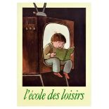 Advertising Poster Ecole Des Loisirs Leisure School Tomi Ungerer Book Reader