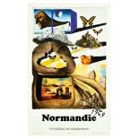 Travel Poster Normandie Salvador Dali SNCF Railway German