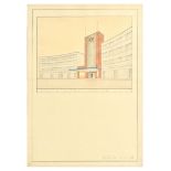 London Underground Poster North Acton Station Art Deco Architecture GWR Brian Lewis