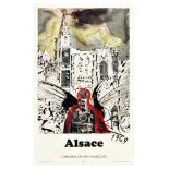 Travel Poster Alsace Salvador Dali Salvador Dali SNCF Railway French