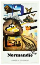 Travel Poster Normandie Salvador Dali SNCF Railway French
