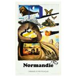 Travel Poster Normandie Salvador Dali SNCF Railway French