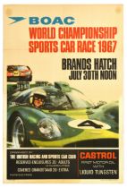 Sport Poster BOAC World Championship Sports Race Brands Hatch