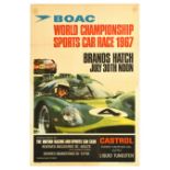 Sport Poster BOAC World Championship Sports Race Brands Hatch
