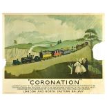 Travel Poster LNER Railway Coronation Locomotive Train