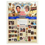 Advertising Poster Royal Wedding Prince Charles Princess Diana UK Royalty