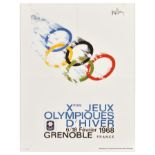 Sport Poster Winter Olympics Grenoble France Olympic Committee