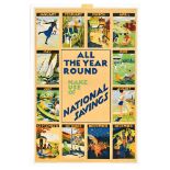 Propaganda Poster All The Year Round Art Deco  National Savings